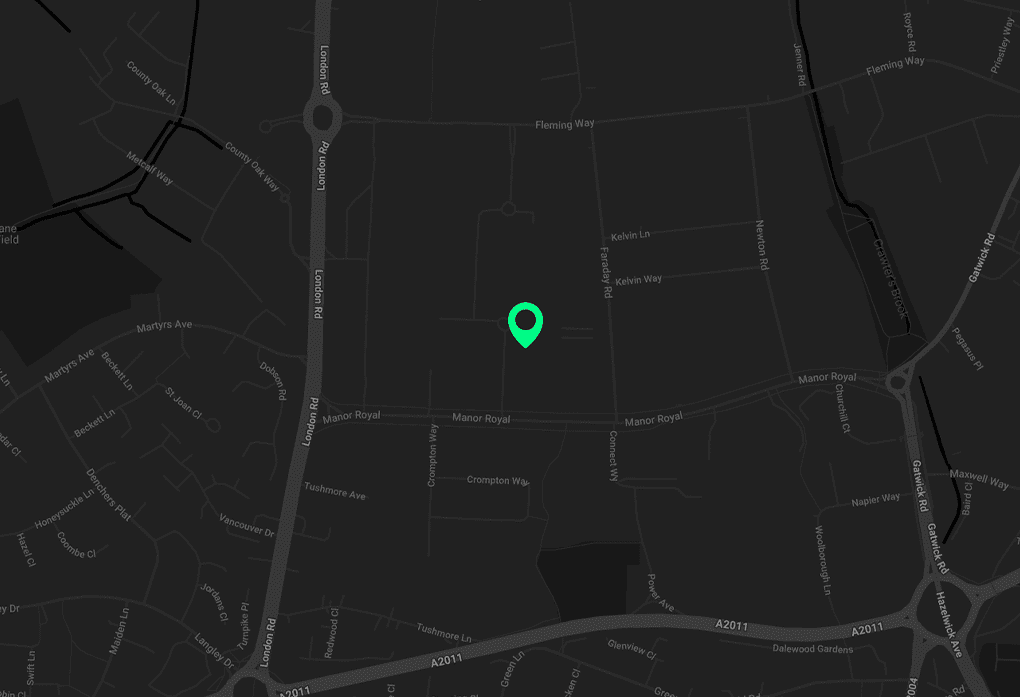 Map of London Gatwick office