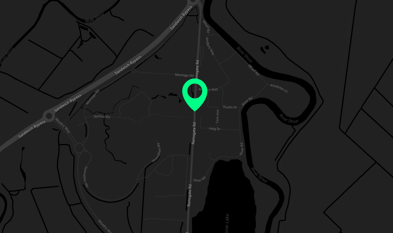 Sandwich location map.